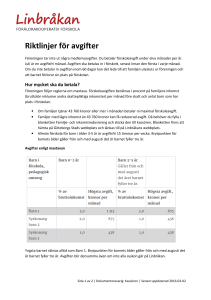 Riktlinjer för avgifter