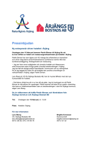Pressinbjudan - Årjängs kommun