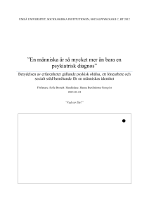 En människa är så mycket mer än bara en psykiatrisk diagnos”