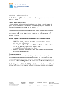 Riktlinjer vid barns sjukdom