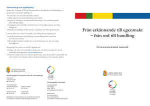Från erkännande till egenmakt – från ord till handling