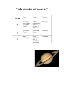 Veckoplanering astronomi år 7