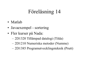 Föreläsning 14