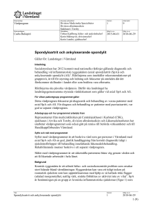 Spondyloartrit och ankyloserande spondylit