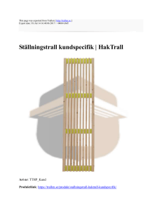 Ställningstrall kundspecifik | HakTrall : Trallen : https://trallen.se
