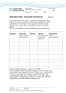 Läkemedel - Generella ordinationer