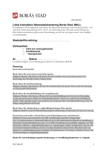 Mall lokal instruktion