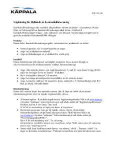 Vägledning för ifyllande av kemikalieförteckning