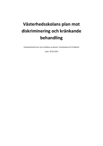 Västerhedsskolans plan mot diskriminering och kränkande behandling