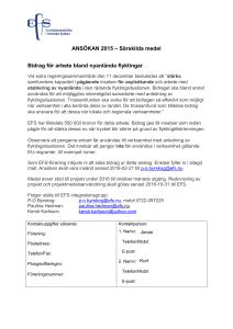 ANSÖKAN 2015 – Särskilda medel Bidrag för arbete bland