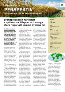 Brexitprocessen har börjat – optimistisk tidsplan och många stora