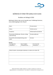 Ansökningsblankett Björkholtz