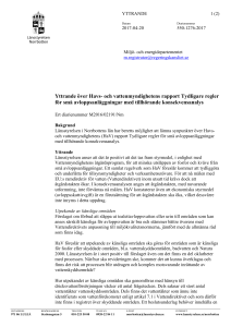 Yttrande över Havs- och vattenmyndighetens