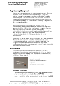 Provtagningsanvisningar Norovirus (Calicivirus)