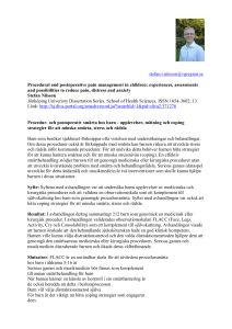 Procedural and postoperative pain