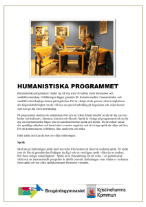 HUMANISTISKA PROGRAMMET