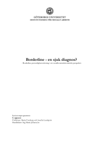 Borderline - en sjuk diagnos? - GUPEA