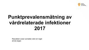 Punktprevalensmätning av vårdrelaterade infektioner 2017