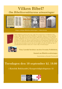 Vilken Bibel? - S:ta Eugenia katolska församling