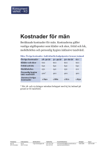Kostnader för män