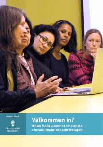 Välkommen in! - Utrikes födda kvinnor på den