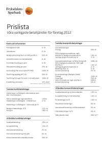 Prislista Företag 2007