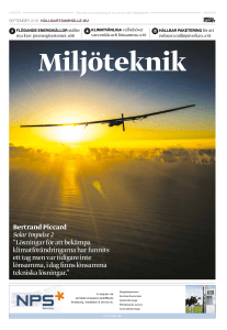 Bertrand Piccard Solar Impulse 2 ”Lösningar för