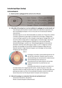 Instuderingsfrågor Geologi