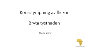 Könsstympning av flickor Min resa – från tabu till att bryta tystnaden