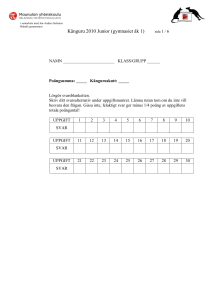 Känguru 2010 Junior (gymnasiet åk 1)