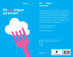 KliMATfrågan på bordet KliMA på bo