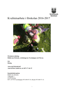Länk till Kvalitetsarbete i förskolan 2016-2017