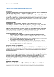 Aktiva Synskadade Säkerhetsdokumentation