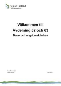 Arbetsordning för barnsköterskor 62:an