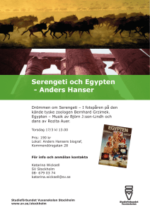 Serengeti och Egypten