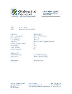 Rådet för Funktionshinderfrågor Tid 16:30 – 18:30