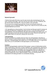 Information om Rytmisk Gymnastik