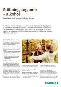 Ställningstagande – alkohol