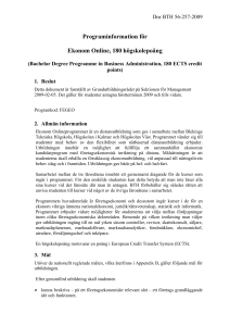 Programinformation för - Blekinge Tekniska Högskola