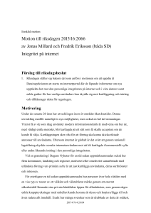 201516SD344 Integritet på internet