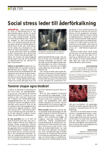 Social stress leder till åderförkalkning