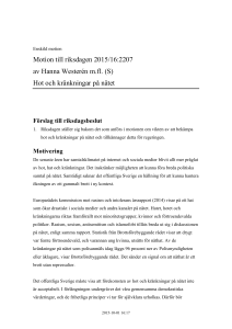 Hot och kränkningar på nätet
