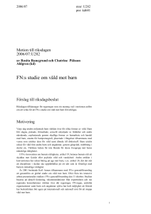 FN:s studie om våld mot barn