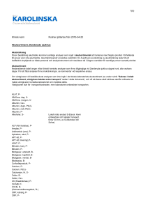 Akutsortiment per sjukhus (extern information), Kemi