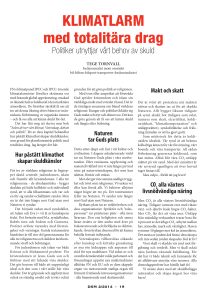 KLIMATLARM med totalitära drag