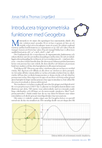 Introducera trigonometriska funktioner med Geogebra