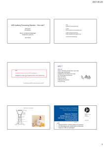 APD Auditory Processing Disorder – finns det?