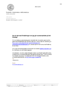 Hur är det med försäkringar om jag gör examensarbete
