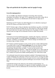 Tips och språkråd när du jobbar med att spegla Sverige