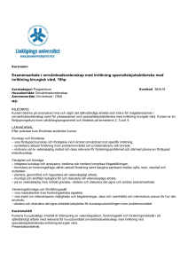 Examensarbete i omvårdnadsvetenskap med inritkning
